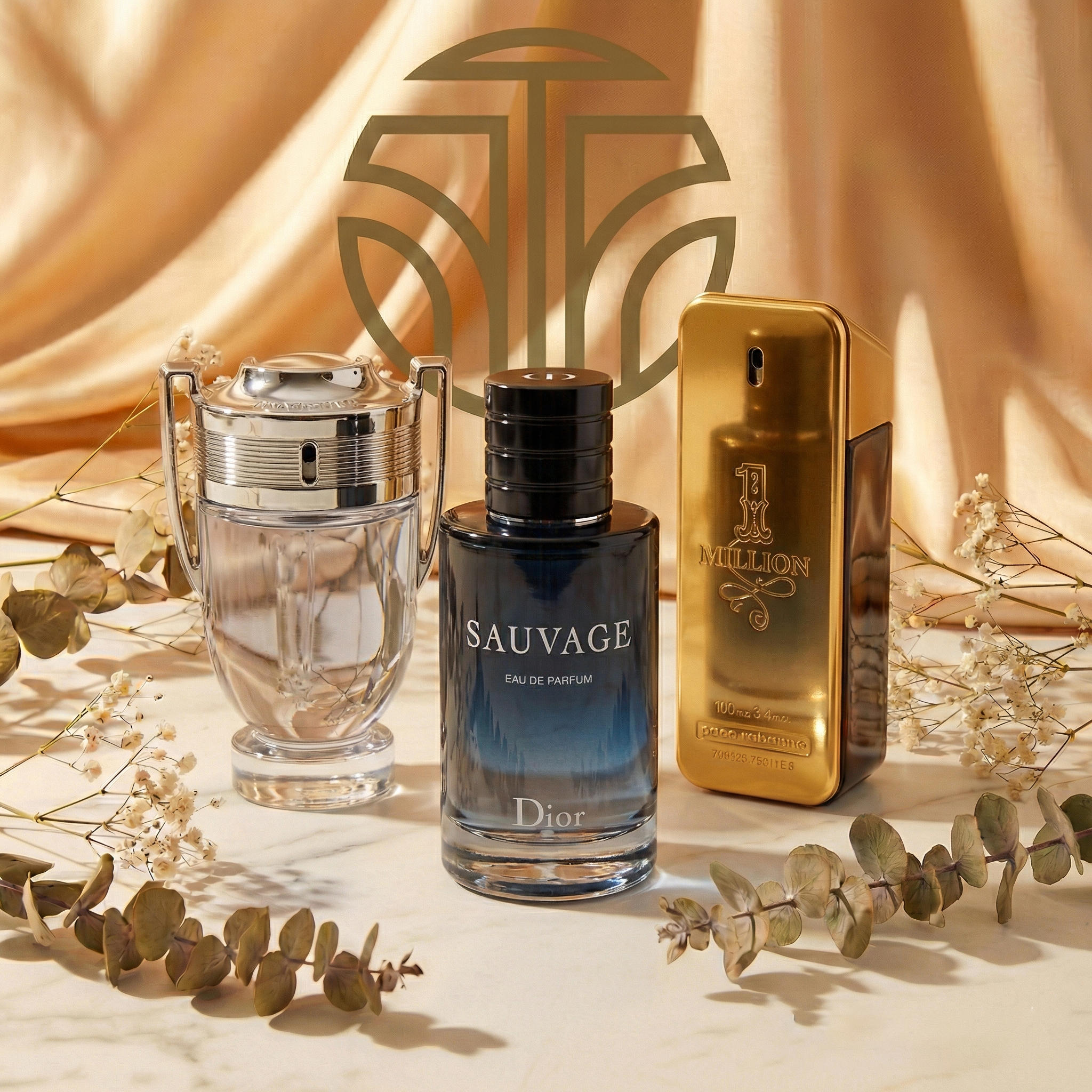 PACK 3 PARFUMES: PACO RABANNE ONE MILLION, DIOR SAUVAGE, PACO RABANNE INVICTUS 100ML