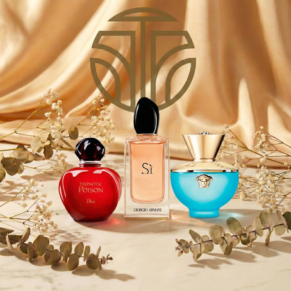 PACK DE 3 PERFUMES: DIOR HYPNOTIC POISON, GIORGIO ARMANI SÌ, VERSACE DYLAN TURQUOISE – 100ML